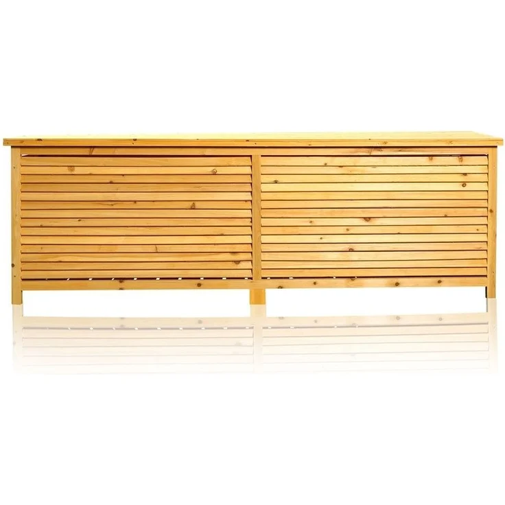 XXL Gartentruhe Braun Kissenbox Auflagenkiste Aufbewahrung Terrasse Outdoormöbel – Bild 1