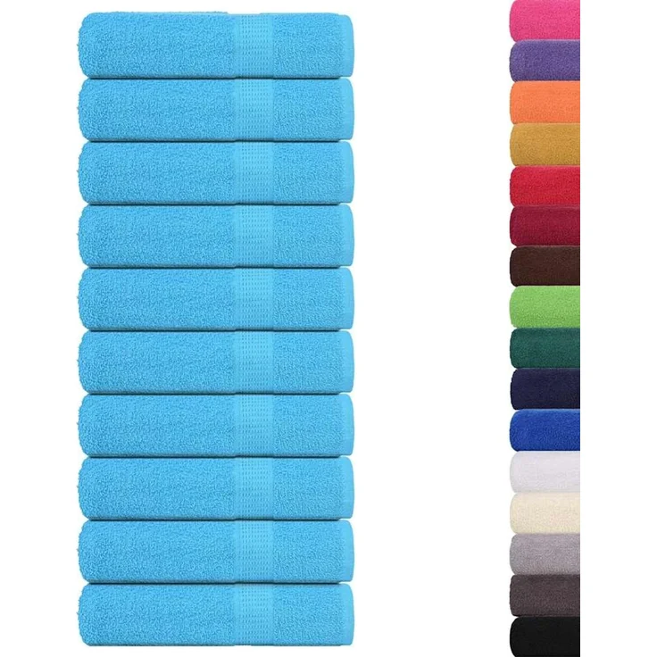 vidaXL Badetücher FROGN 10 Stk. Türkis 100x150 cm 360 g/m² 136982 – Bild 2