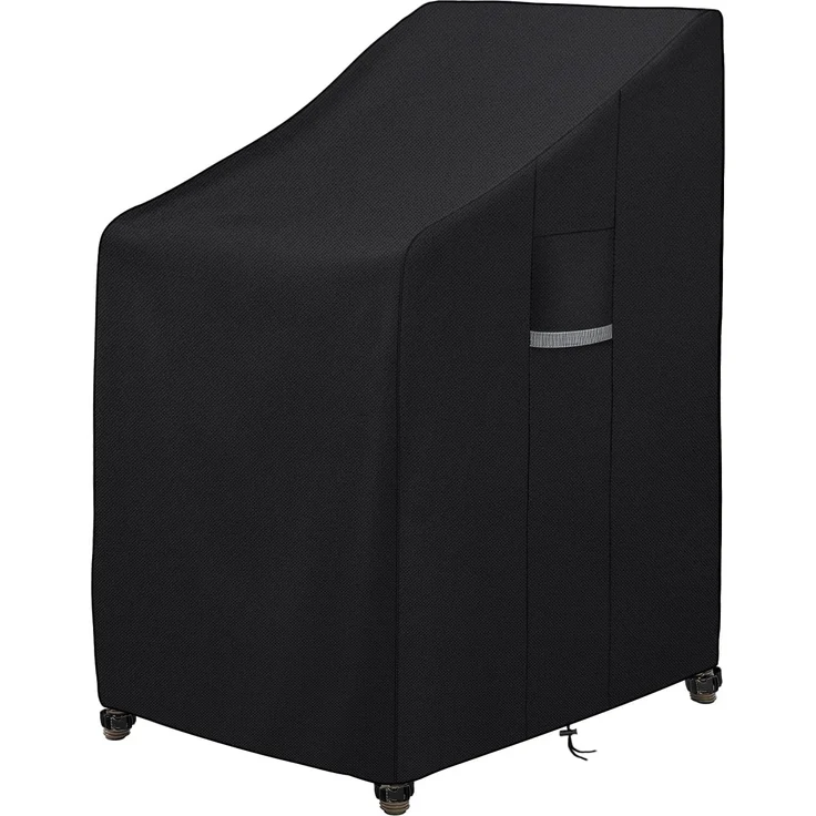 Dokon Gartenstühle Abdeckung Wasserdicht Schwerlast 600D Oxford Gewebe Stapelstühle Abdeckhaube Winterfest Winddicht UV Beständiges Schutzhülle für Gartenstuhl Stapelstuhl Hülle (65 x 75 x 80/120cm) – Bild 1