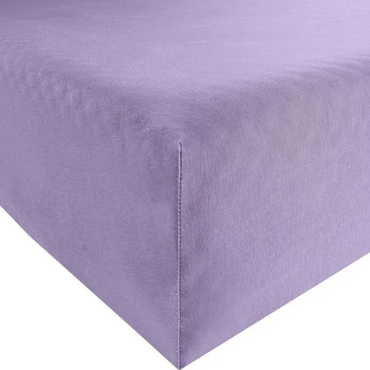 Erwin Müller 'Freising' Spannbettlaken, Gummizug: Rundumgummi, 1 Stück, Elasthan-Jersey-Stretch Uni, Flieder, Spannbettlaken - 90x190 cm - 100x220 cm – Bild 4