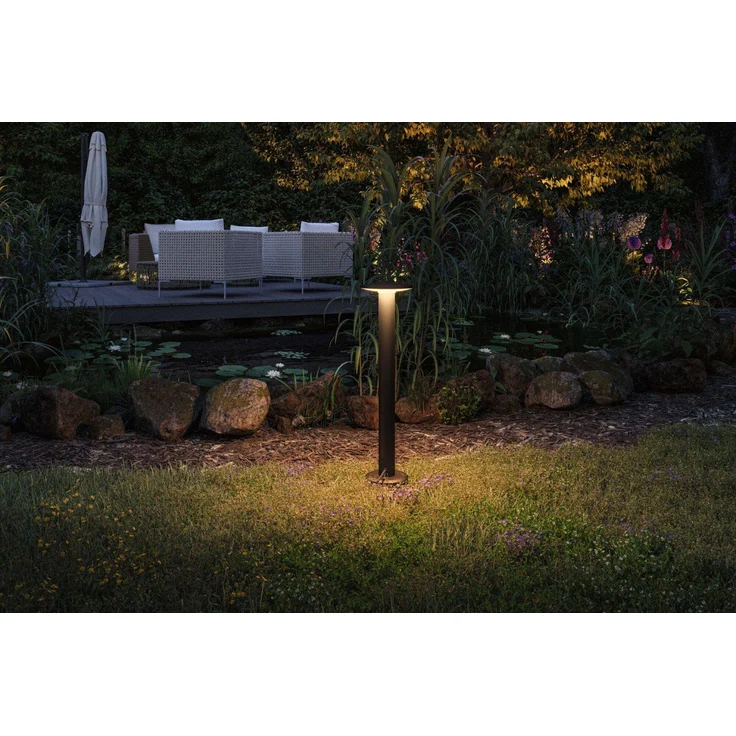 Paulmann 94723 Plug&Shine LED Pollerleuchte Plate Goldlicht – Bild 5