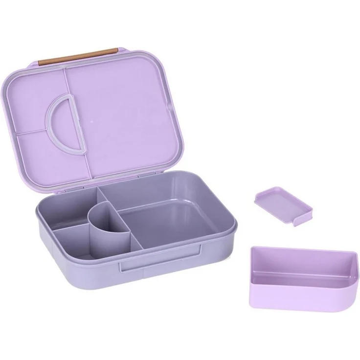 LÄSSIG Lunchbox Lässig Brotdose Kinder - Bento Lunchbox Little Gang Heart, lilac – Bild 4