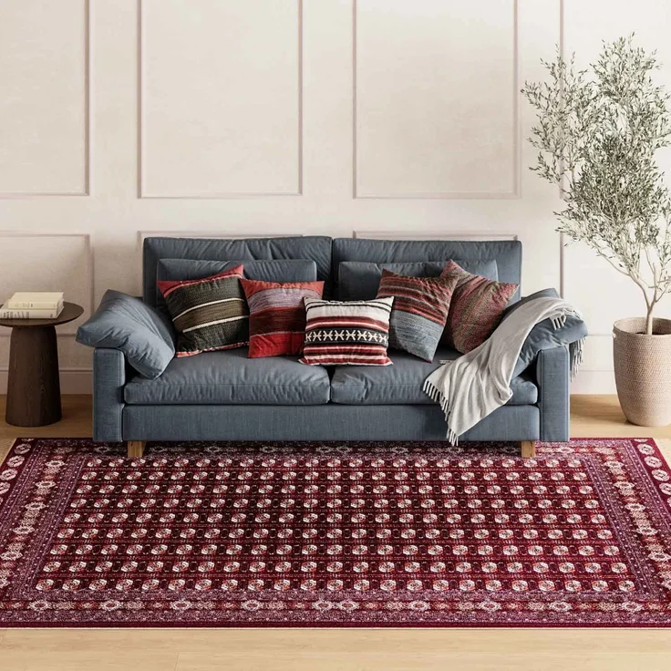 Orientteppich »Buchara« 150 x 100 cm - weinrot – Bild 3