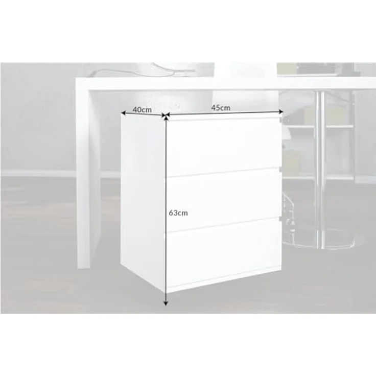 riess-ambiente Rollcontainer BIG DEAL 45cm weiß, Hochglanz – Bild 3
