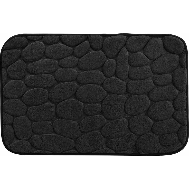 U10 Badematte Stone RELIEF - Badezimmer Badematten in Schwarz