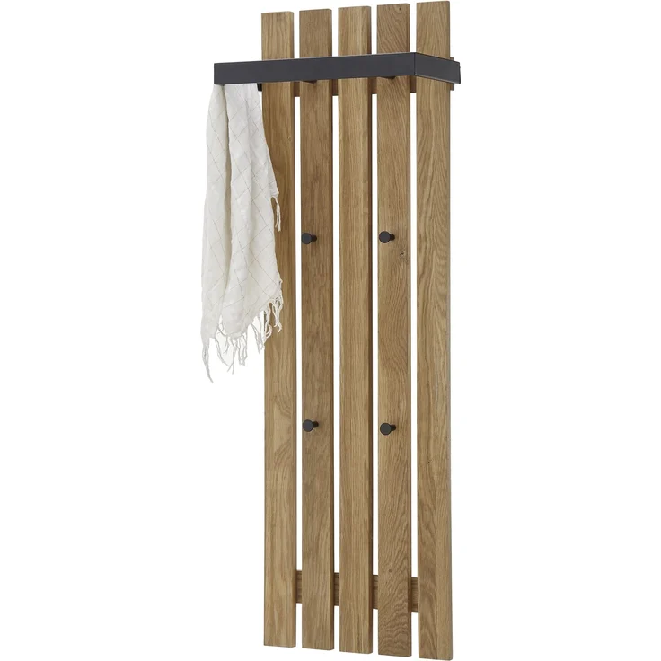 Garderoben-Set >BANTRY< (3-tlg.) in Eiche, Massivholz - 100x170x36cm (BxHxT) – Bild 2
