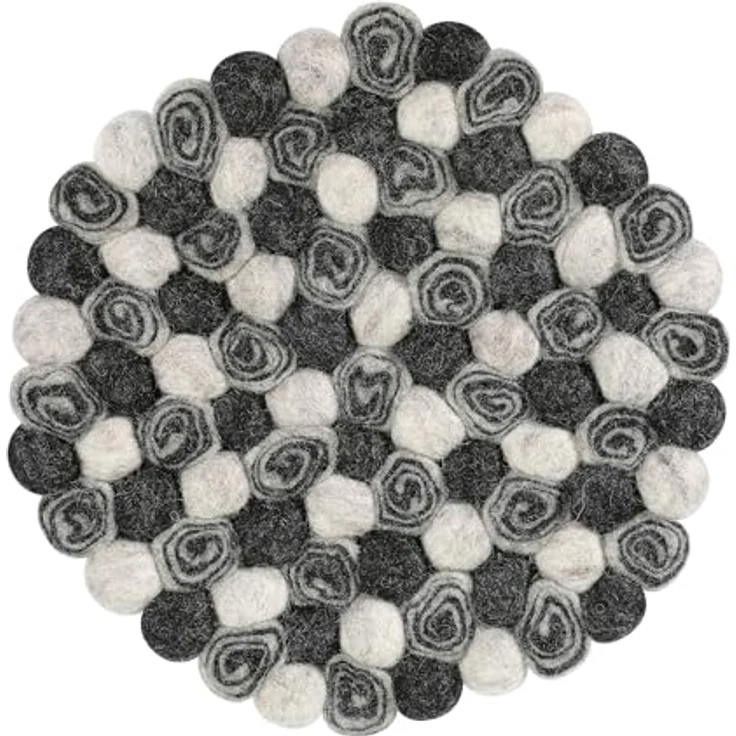 Untersetzer Topfuntersetzer Schafwolle Filz Ø21cm Cilio LANA ANTRACITE 470710 – Bild 2