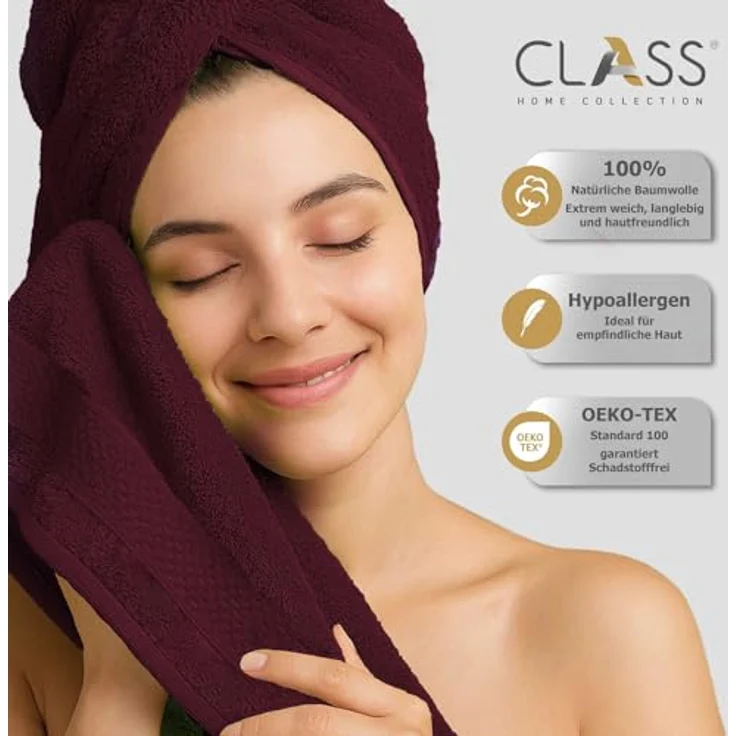 TRENDBUY24 Handtuch Set Handtücher Duschtücher Gästetücher Baumwolle Frottee Premium 4er Set, 100% Baumwolle (4-St), Duschtuch – Bild 4