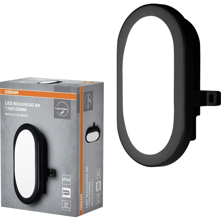 Osram LED Wandleuchte Bulkhead 6W 4000K schwarz – Bild 4