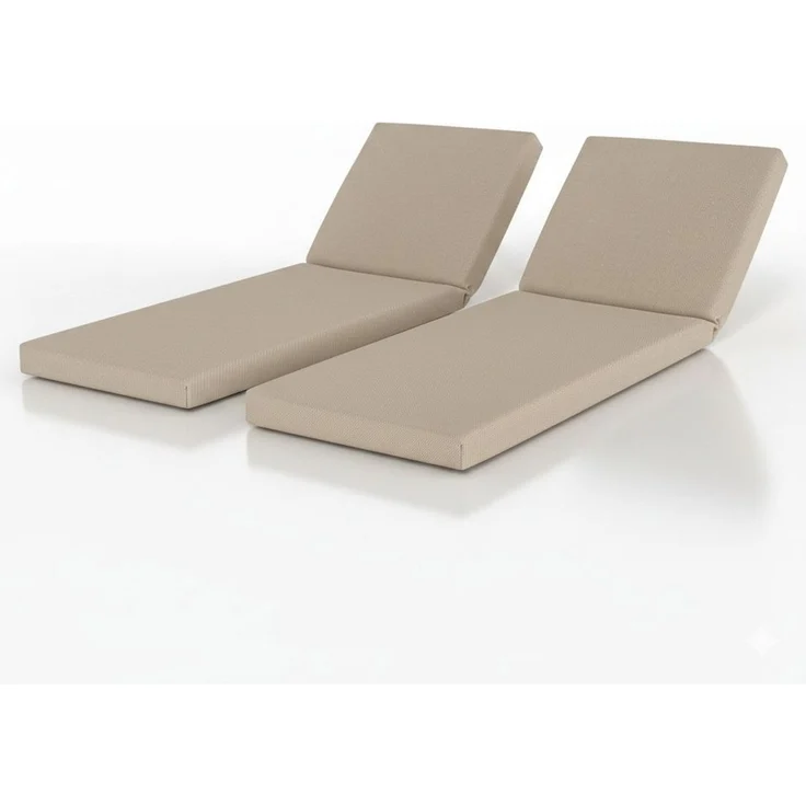 Beautissu Liegenauflage 2er Set Deckchair Auflagen Wasserdicht QD-RL, 190x60cm, Beige, Sonnenliege Auflage Outdoor Polster Wetterfest Schnell Trocknend – Bild 5