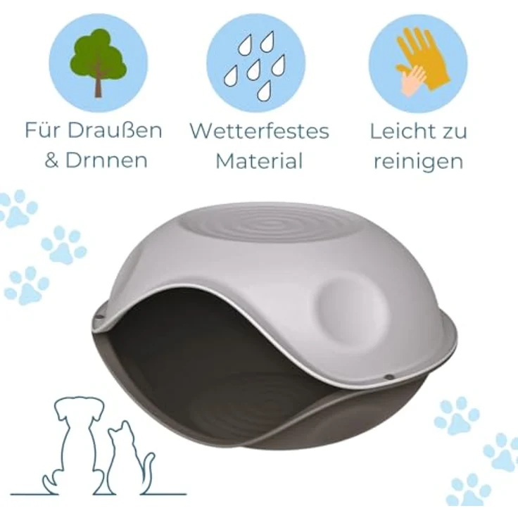 GarPet Katzenzelt Katzen Höhle Haus Hunde Hütte outdoor Wetterfest Korb Wurfkiste – Bild 9