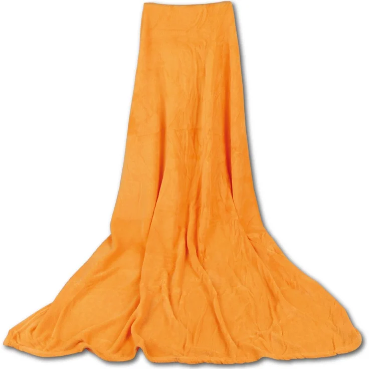 Kuscheldecke 210cm x 280cm orange - apricot – Bild 2