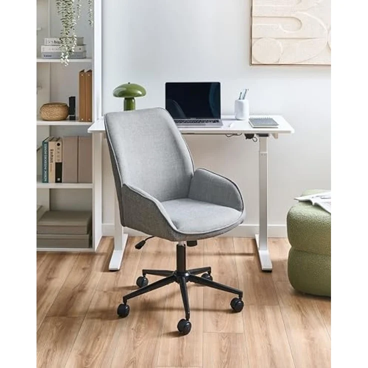 Bürostuhl CASTILE Kunstleinen Dunkelgrau – Bild 2
