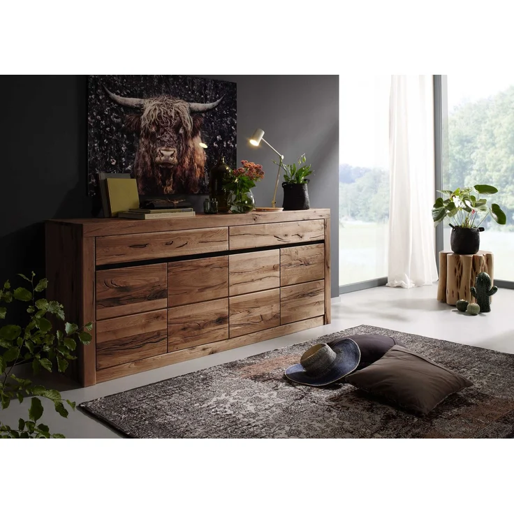 Sideboard Wildeiche / Zerreiche 202x43x80 braun geölt MONTREUX #352 – Bild 3