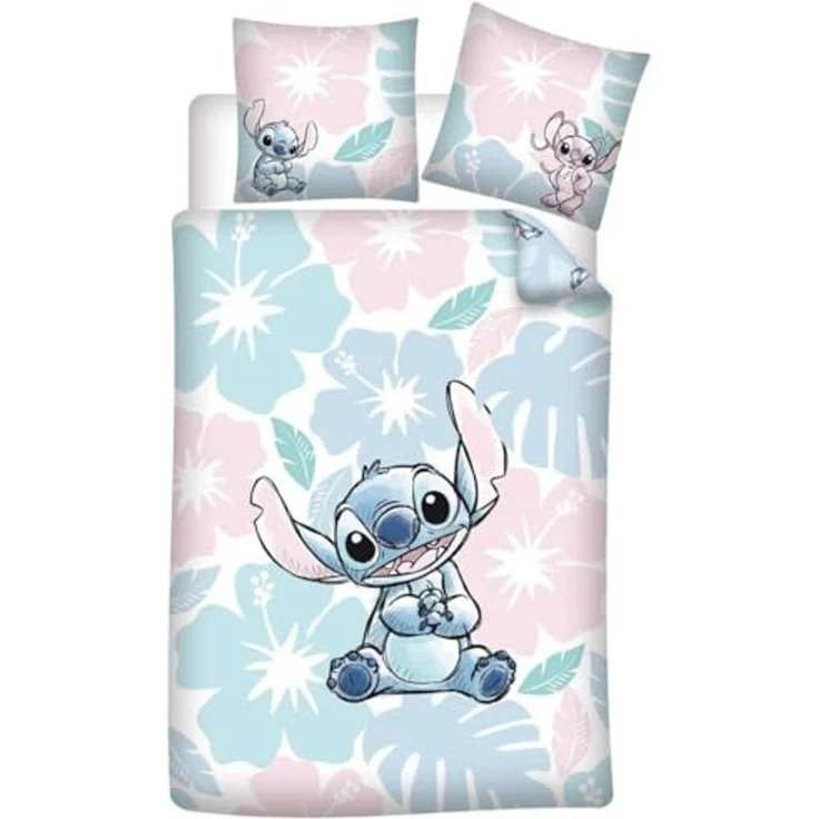 Lilo & Stitch Bettwäsche-Set Bettbezug 140 cm x 200 cm Kopfkissenbezugs 65 cm x 65 cm – Bild 1