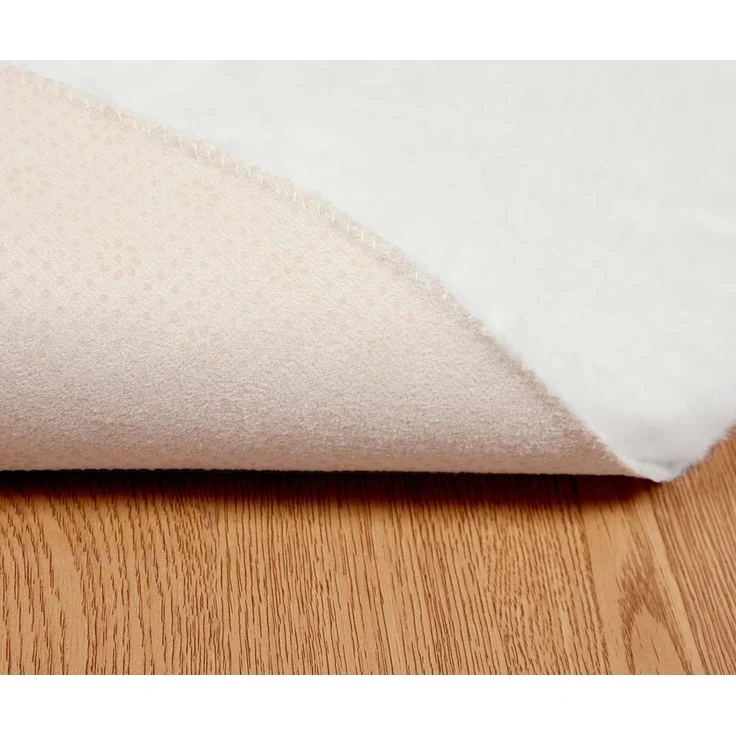 vidaXL Rutschfester Kunstfellteppich Olite Weiß Ø 100 cm Polyester 42021624 – Bild 7
