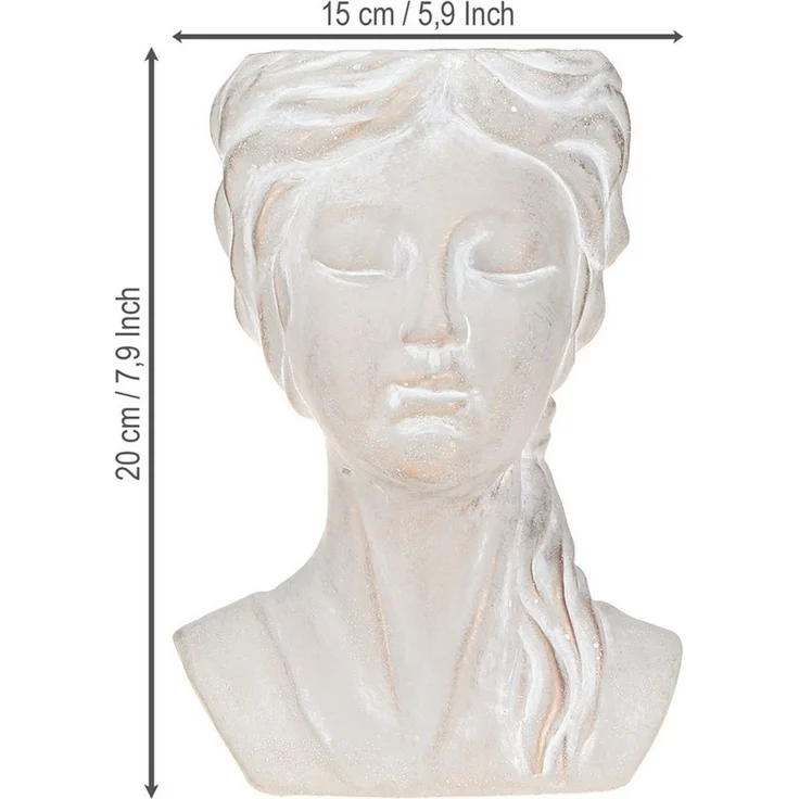 Viana Übertopf Pflanztopf Frauenbüste Keramik Vintage Deko 20cm – Bild 2