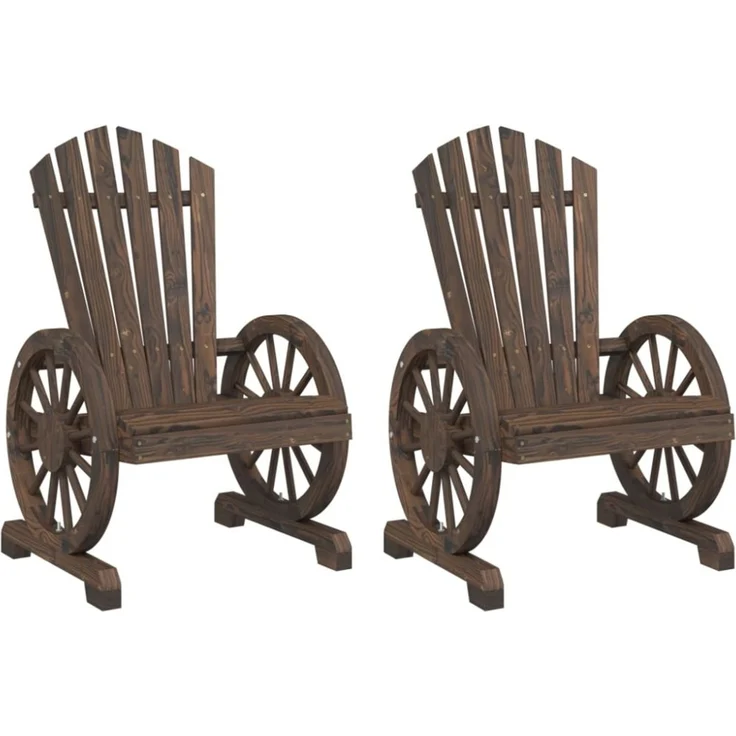 vidaXL Adirondack-Gartenstühle 2 Stk. Massivholz Tanne 365092 – Bild 5
