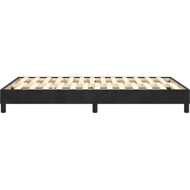 Polsterbett Stoff Schwarz 120x200 cm Samt – Bild 3