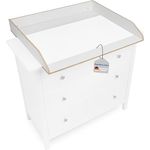 jonka Wickelaufsatz für IKEA Hemnes Kommoden, weiß, stabiler Wickeltisch für Säuglinge bis 15 kg