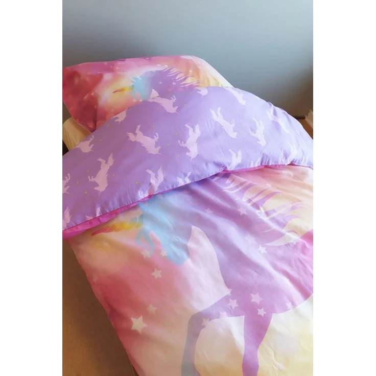 Einhorn Regenbogen Bettwäsche Set 2 tlg 135 x 200 cm 100% Baumwolle – Bild 2