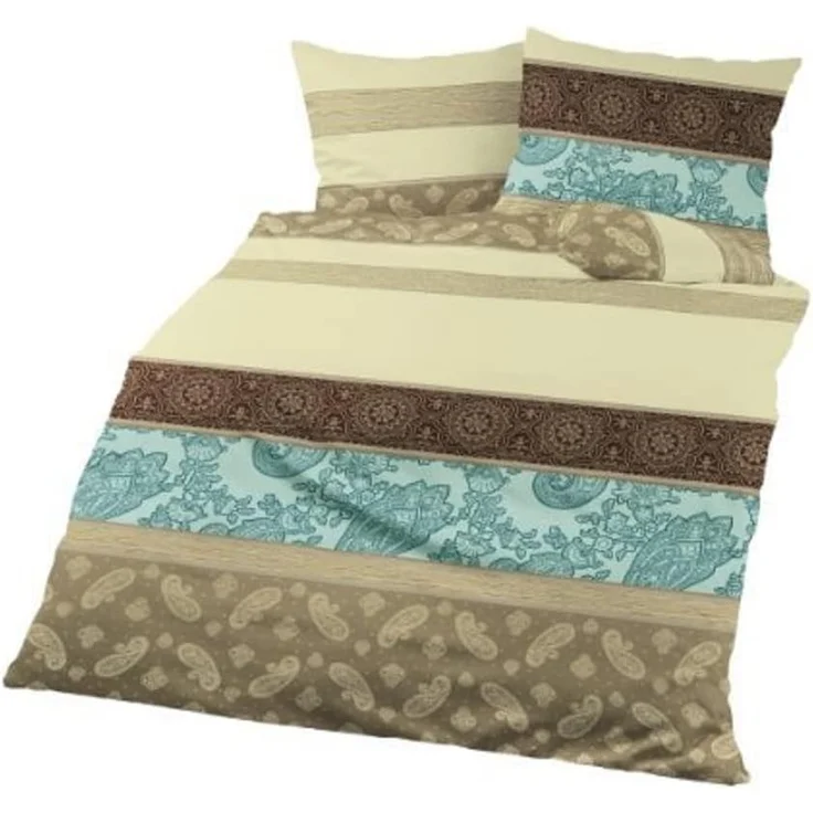 Bierbaum Bettwäsche 4972, Mako-Satin, Designed in Germany, cafe 02, 135x200 + 80x80 cm