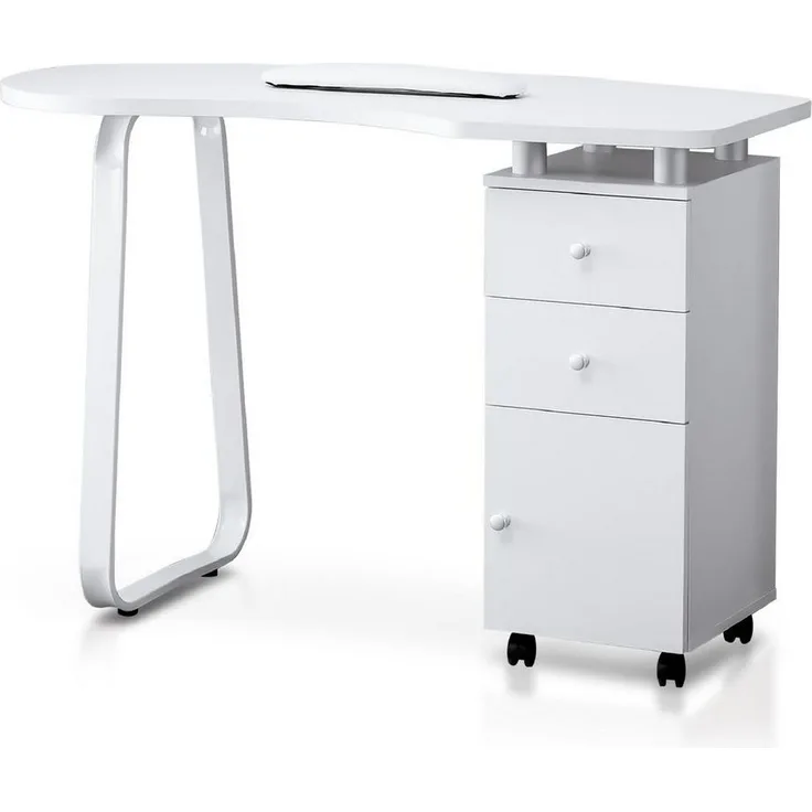Barberpub Schminktisch BarberPub Studiotisch Manikürtisch Nageltisch 0400, mit Schubladen mit Rollen, MFC, 118× 56× 78 cm