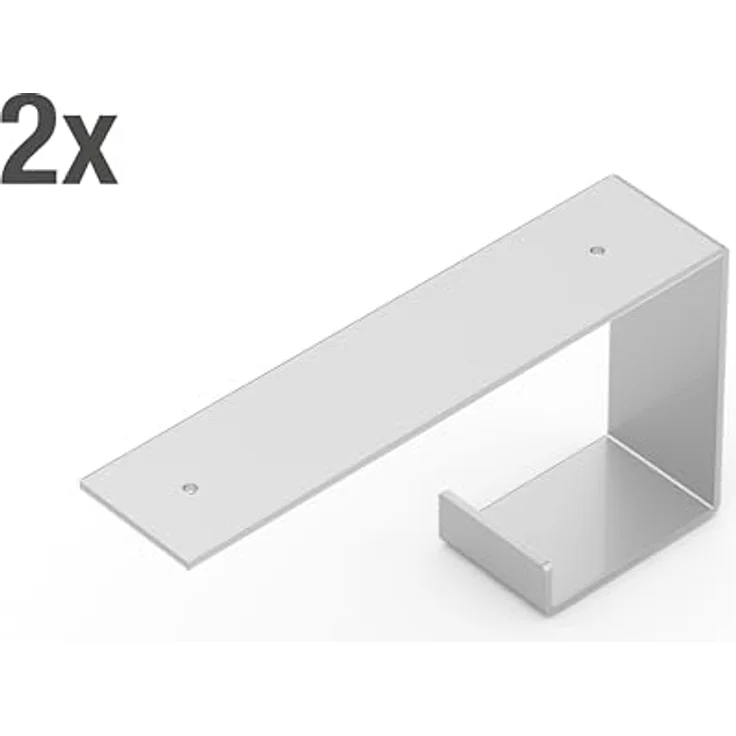 Alberts Regalträger, Metall, grau, 4.5x10x20 cm, für Wandregale im Wohnzimmer – Bild 2