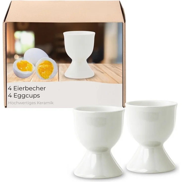 matches21 HOME & HOBBY Eierbecher, (4-tlg), Spülmaschinenfeste Eierhalter für Frühstückstisch – Bild 4