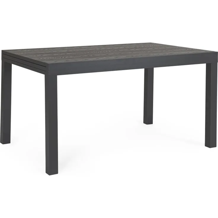Gartenesstisch Cliv aus Aluminium, modern und ausziehbar, Anthrazit, für 6–8 Personen