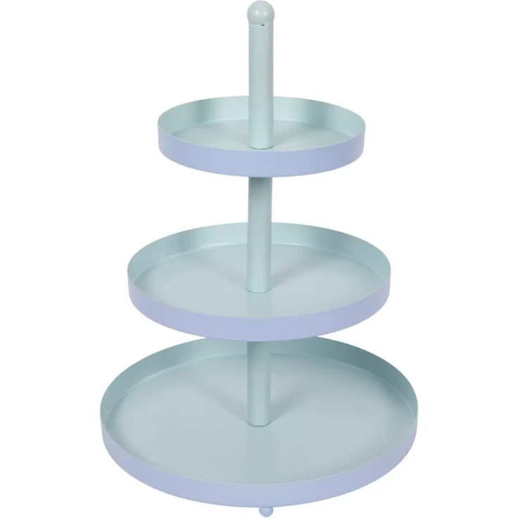 Hit Etagere, 3er, Metall Pastellblau, Ø25x35 cm – Bild 2
