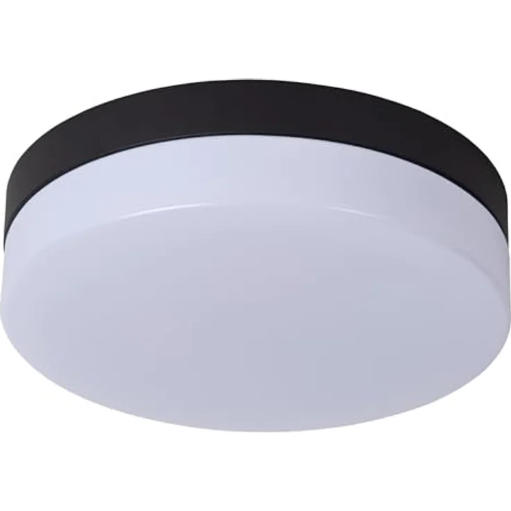 LUCIDE BISKIT Deckenleuchte Badezimmer, Ø 23 cm, LED 1x12W 2700K, IP44, mit Bewegungssensor, Schwarz – Bild 2