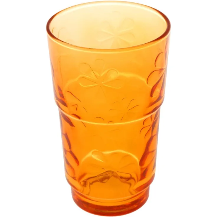 ARC 4610 Funnyflower Set Gläser, Orange, 6 Einheiten