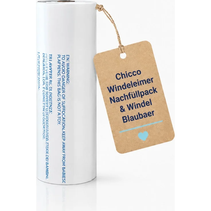 Chicco Windeleimer Nachfüllpack & Windel Blaubaer | geruchsdichte & auslaufsichere Beutel | Für saubere und geruchsfreie Wickelbereiche | Nachfüllkassette, Nachfüllfolie für Windeleimer – Bild 2