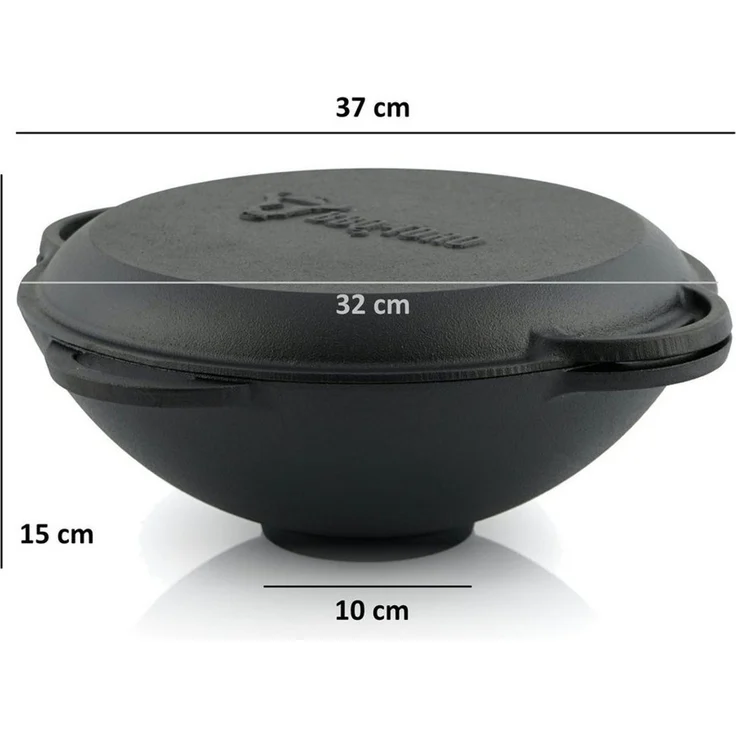 BBQ-Toro Grilltopf Kazan, Gusseisen Topf, 6,9 Liter, Traditioneller Gusstopf, Gusseisen – Bild 3