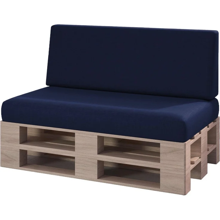 sunnypillow Palettenkissen Milano - 2er Set Palettenauflage mit abnehmbarem Bezug Kaltschaum, 2er Set Sitz- und Rückenkissen – Bild 5