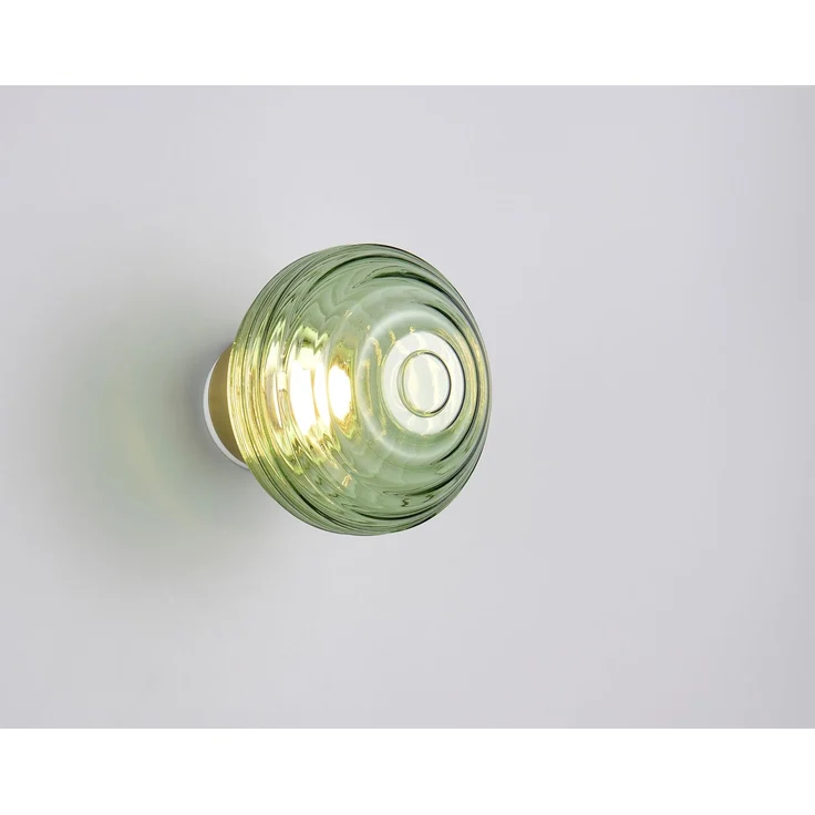 Akku Wandleuchte EARL mit Glasschirm Grün dimmbar, Ø 15,5cm – Bild 3