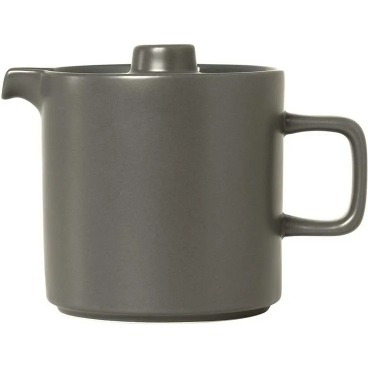 Blomus Teekanne Pilar, Kanne, Teebehälter, Henkelkanne, Keramik, Pewter, 1 L, 63999