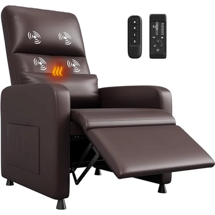 GarveeHome Fernsehsessel Elektrisch Relaxsessel Ruhesessel, massagesessel mit wärmefunktion, Verstellbarer Fernsehsessel mit Fußstütze, Einzelsofa,für Wohnzimmer, Schlafzimmer oder Büro – Bild 2
