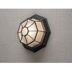 KONSTSMIDE No. 7091-750 Outdoor Wand- und Deckenleuchte E27 IP23 Schwarz Matt Opal