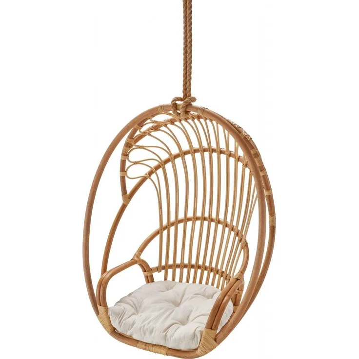 Mica Stuhl Blanca hängend mit Kissen 91 x 61 x 113 cm
