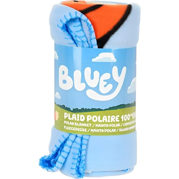 Wohndecke Bluey und Bingo Kinder Fleecedecke leichte Kuscheldecke 100x150, Bluey – Bild 2