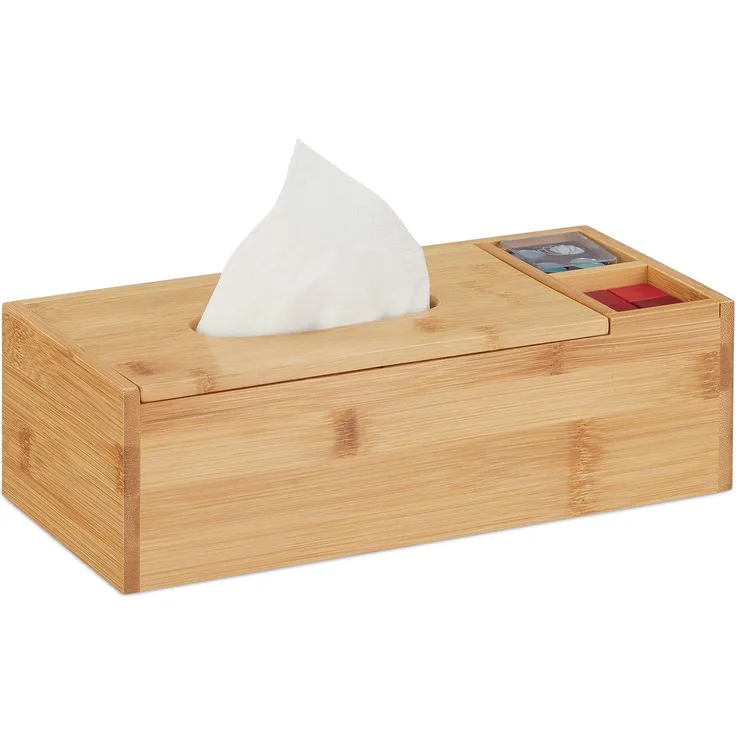 Tuchspender Bambus mit 2 Fächern 10028811