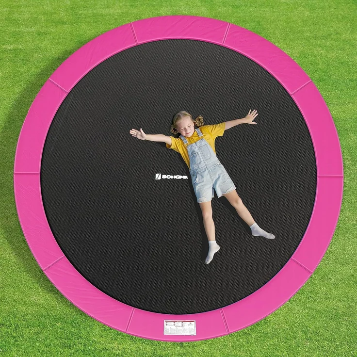 SONGMICS Trampolin Randabdeckung, 100% UV-beständig, Reißfest, PVC, Pink, 244,0 cm – Bild 3
