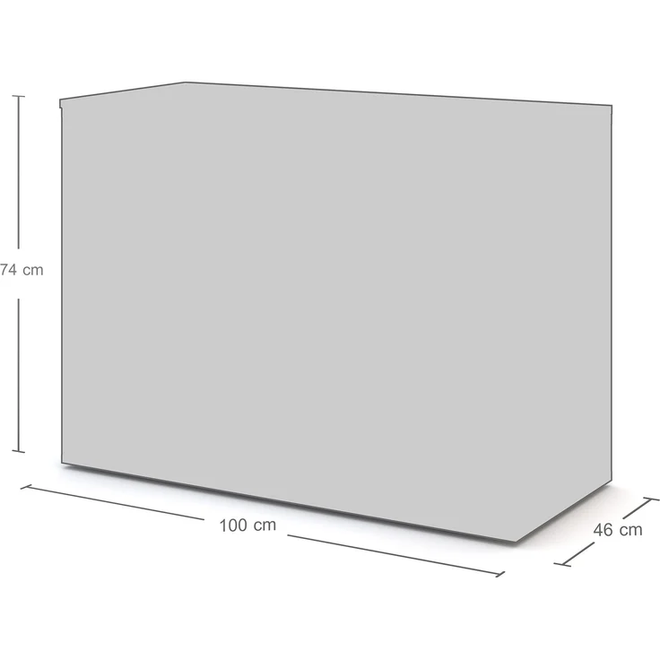 ASSMANN Schiebetürenschrank Allvia Eiche Tabak 100x44x73cm Holz – Bild 9