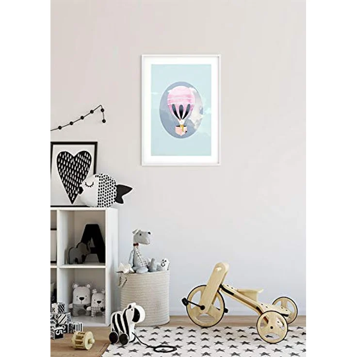 Komar Happy Balloon Green Wandbild, Poster 30x40 cm, hochwertige Druckqualität, ohne Rahmen, für Wohnzimmer und Schlafzimmer – Bild 4