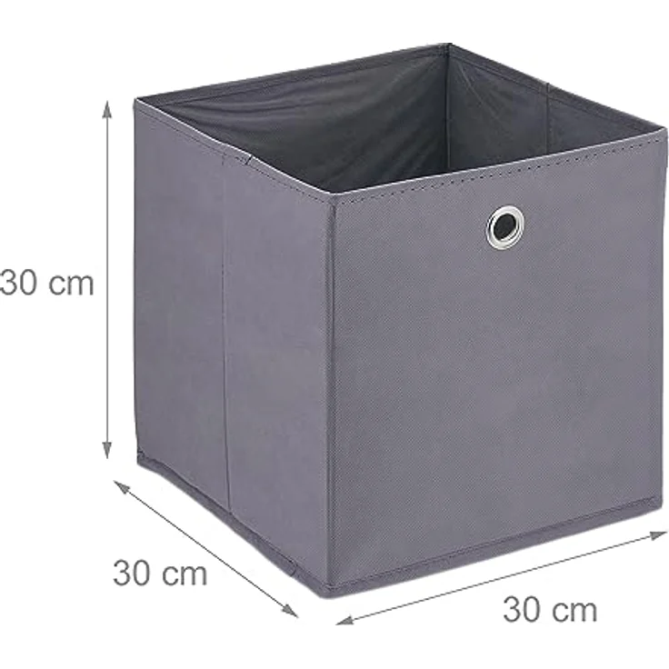 Graue Aufbewahrungsbox im 4er Set – Bild 5