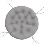 vidaXL Kissen Rund Grau Ø 100x11 cm Oxford-Gewebe 361963