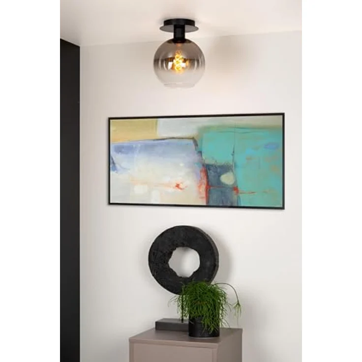 LUCIDE MARIUS, Deckenleuchte 1xE27, aus Glas, schwarz, geeignet für LED-Lichtquellen, dimmbar – Bild 4