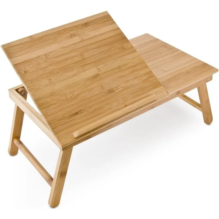 Bambus Betttablett mit Leseklappe